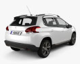 Peugeot 2008 2016 3D模型 后视图