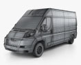 Peugeot Boxer Panel Van 2014 3D модель wire render