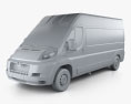 Peugeot Boxer Passenger Van 2014 3d model clay render