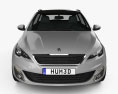 Peugeot 308 SW 2016 3Dモデル front view