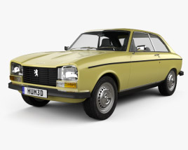 3D model of Peugeot 304 coupe 1970