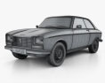 Peugeot 304 クーペ 1970 3Dモデル wire render