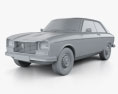 Peugeot 304 coupe 1970 3D模型 clay render