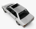 Peugeot 305 세단 1977 3D 모델  top view