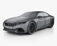 Peugeot Exalt 2015 3D-Modell wire render