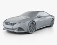 Peugeot Exalt 2015 3D-Modell clay render