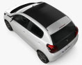 Peugeot 108 5门 2017 3D模型 顶视图