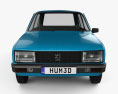 Peugeot 104 1976 Modello 3D vista frontale
