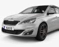 Peugeot 308 SW with HQ interior 2016 3d model