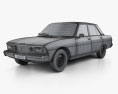 Peugeot 604 1975 3D-Modell wire render