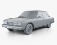 Peugeot 604 1975 3D-Modell clay render