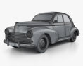 Peugeot 203 1948 3d model wire render