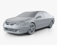 Peugeot 607 1995 3D-Modell clay render