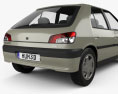 Peugeot 306 5-door hatchback 1997 3d model