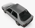 Peugeot 309 пятидверный 1985 3D модель top view