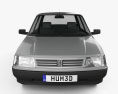 Peugeot 309 5 puertas 1985 Modelo 3D vista frontal