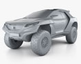 Peugeot 2008 DKR 2015 3d model clay render