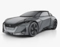 Peugeot Fractal 2016 3D 모델  wire render