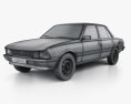 Peugeot 505 1992 3D-Modell wire render