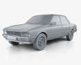 Peugeot 505 1992 3D-Modell clay render