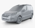 Peugeot Partner Tepee Outdoor 2018 3d model clay render