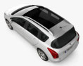 Peugeot 308 SW 2011 3D模型 顶视图