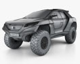 Peugeot 2008 DKR with HQ interior 2015 3d model wire render
