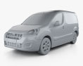 Peugeot Partner Van 2018 3d model clay render