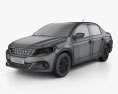 Peugeot 301 2020 3D-Modell wire render