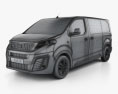 Peugeot Traveller Allure 2019 3D模型 wire render