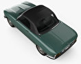 Peugeot 304 敞篷车 1970 3D模型 顶视图
