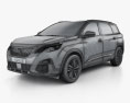 Peugeot 5008 2020 3Dモデル wire render