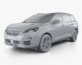 Peugeot 5008 2020 3D-Modell clay render
