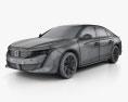 Peugeot 508 лифтбэк 2021 3D модель wire render