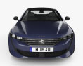Peugeot 508 liftback 2021 3D-Modell Vorderansicht