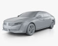Peugeot 508 лифтбэк GT-line 2021 3D модель clay render