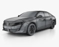 Peugeot 508 liftback GT 2021 3D模型 wire render