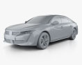 Peugeot 508 liftback GT 2021 3D模型 clay render