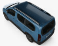 Peugeot Rifter Long 2021 3D模型 顶视图