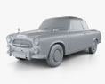 Peugeot 403 descapotable 1959 Modelo 3D clay render