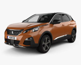 Peugeot 3008 with HQ interior 2019 3D model