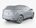 Peugeot 3008 HQインテリアと 2019 3Dモデル