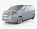 Peugeot Traveller Allure HQインテリアと 2019 3Dモデル clay render