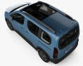 Peugeot Rifter с детальным интерьером 2021 3D модель top view