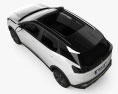 Peugeot 3008 hybrid4 2023 3D-Modell Draufsicht