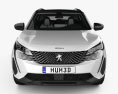 Peugeot 3008 hybrid4 HQインテリアと 2023 3Dモデル front view