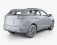 Peugeot 3008 hybrid4 mit Innenraum 2023 3D-Modell
