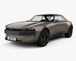 Peugeot e-Legend 인테리어 가 있는 2019 3D 모델 