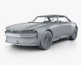 Peugeot e-Legend 인테리어 가 있는 2019 3D 모델  clay render