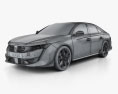 Peugeot 508 Sport Engineered liftback 2024 3D模型 wire render